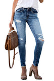 Mid Waist Stretch Jeans - The Woman Concept