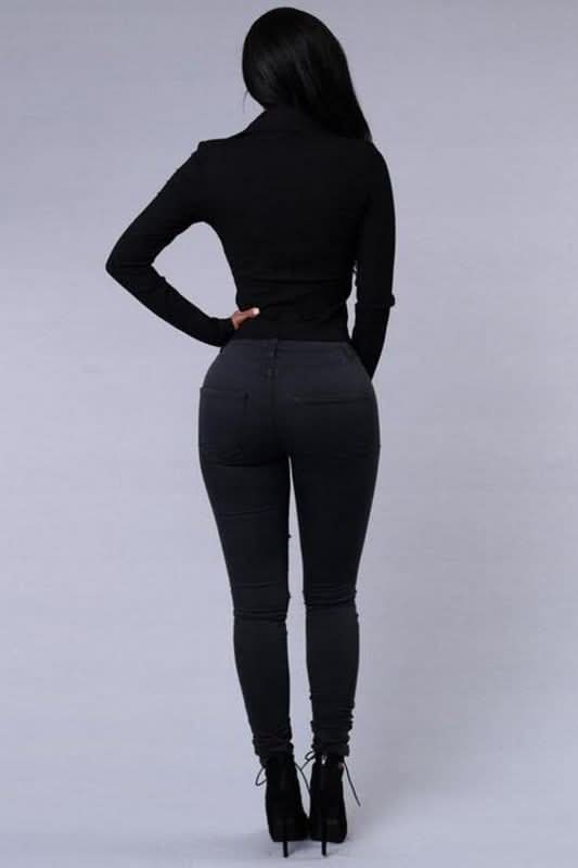 slimming ragged jeans - The Woman Concept