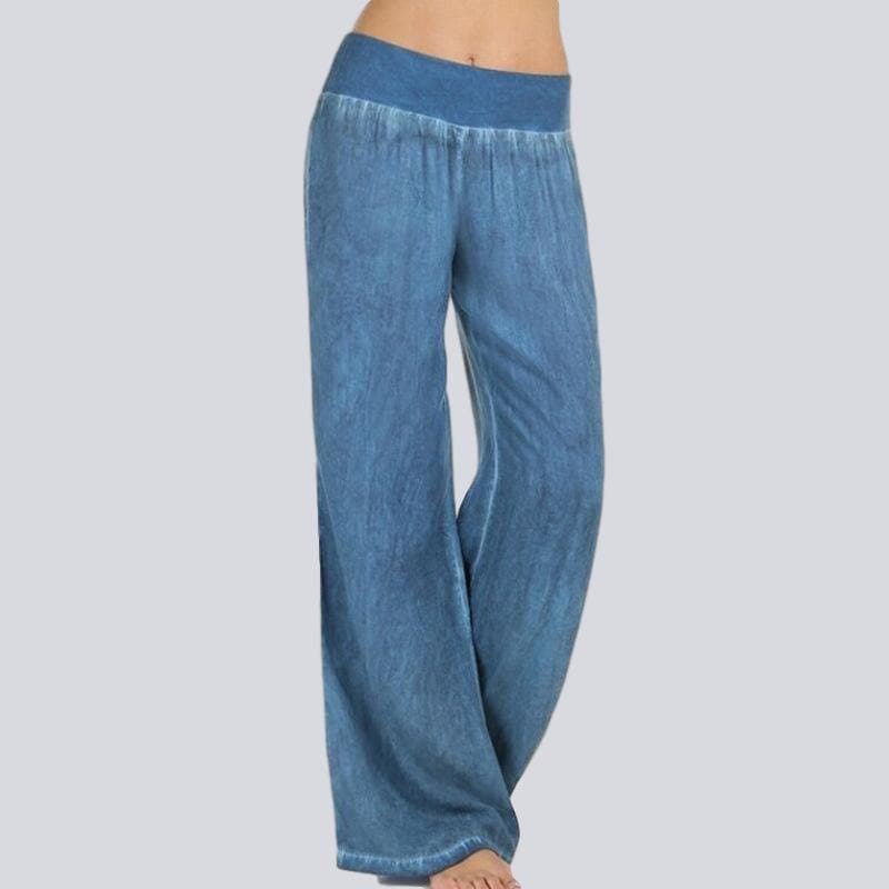 casual wide leg pants jeans - The Woman Concept