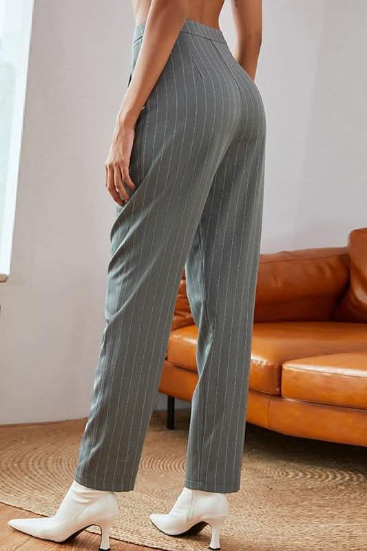 Casual Vertical Lines Pants.