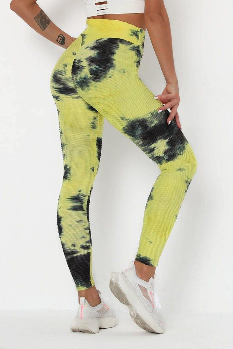 Yellow black Yoga Pants.