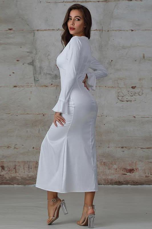 Long Sleeve Elegant Poet Maxi Dress - Detail