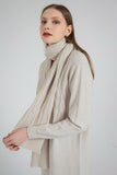 Long Sleeve Sweater Dress and Scarf - The Woman Concept