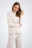 Long Sleeve Suit Pocket Knitted Sweater - The Woman Concept