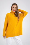 Turtle Neck Loose Long Sleeve Sweater - The Woman Concept