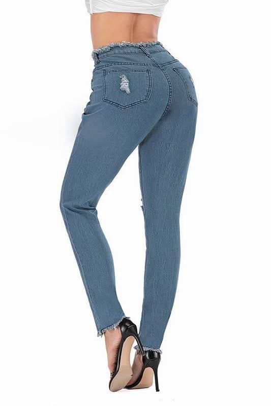 High Waist Skinny Stretch Jeans - The Woman Concept