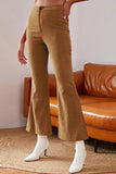 High Waist Flare Leg Cord Pants.