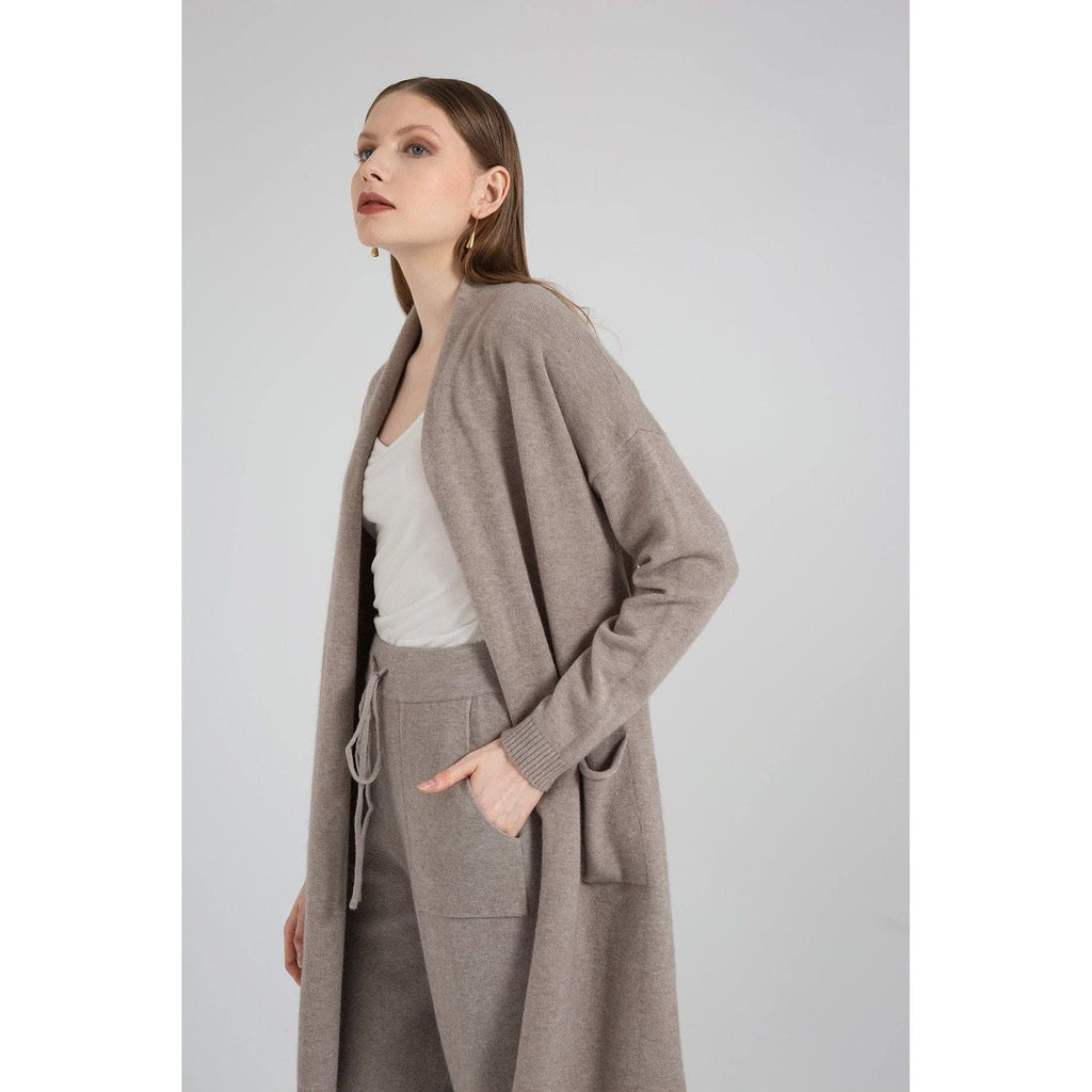 Open Front Sweater with Pocket - The Woman Concept