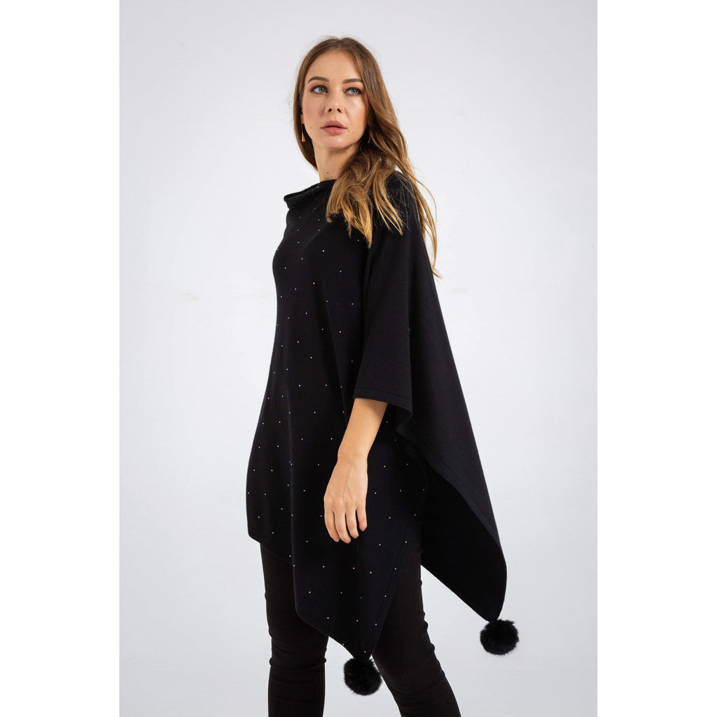 Loose Knitted Poncho Cardigan - The Woman Concept