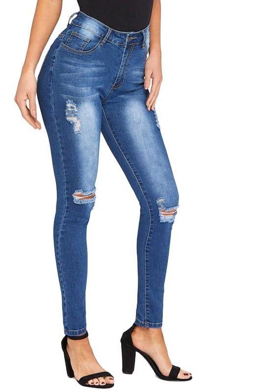 High Waist Skinny Jeans - The Woman Concept