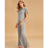 long sleeve lounge home wear - The Woman Concept