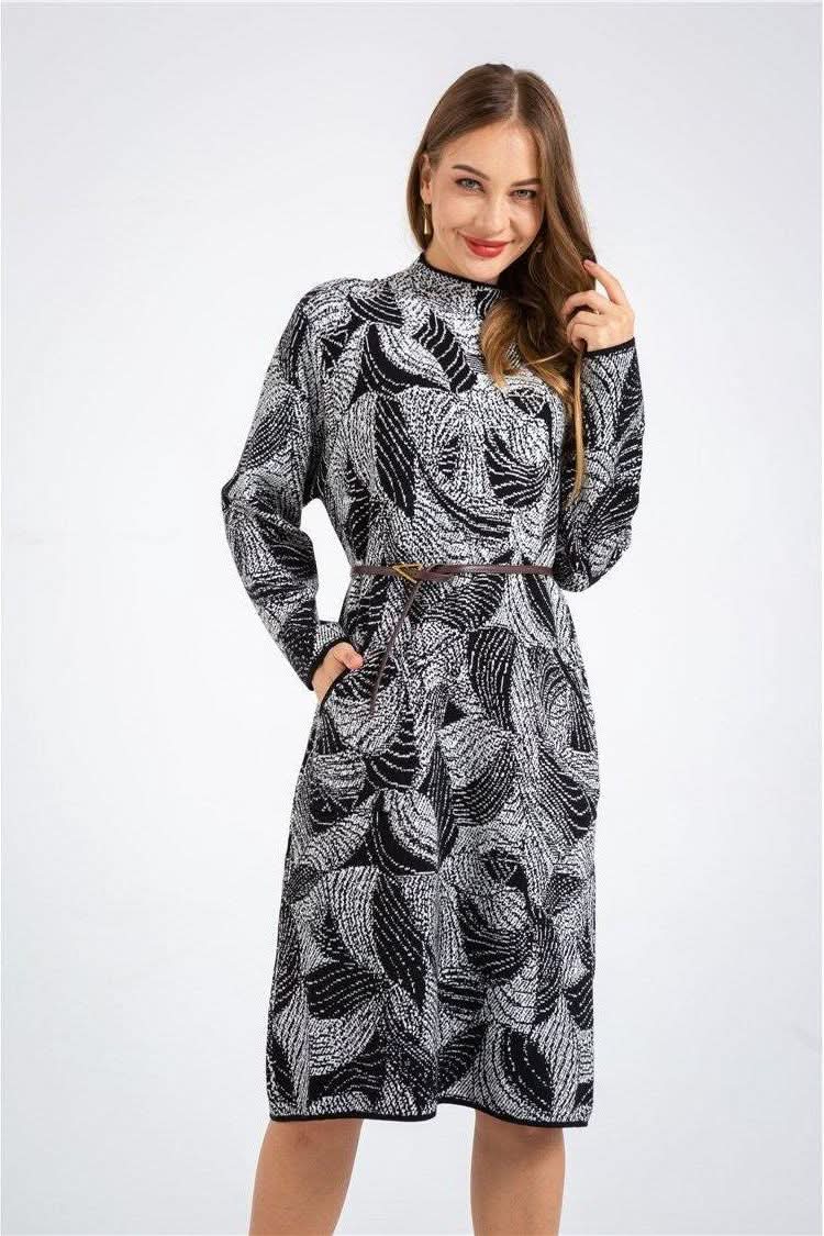 Casual Knit Sweater Dress - The Woman Concept