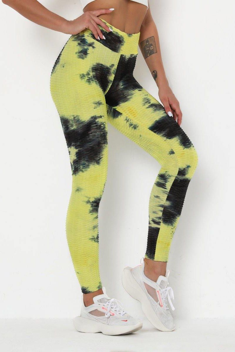 Yellow black Yoga Pants.
