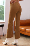 High Waist Flare Leg Pants.
