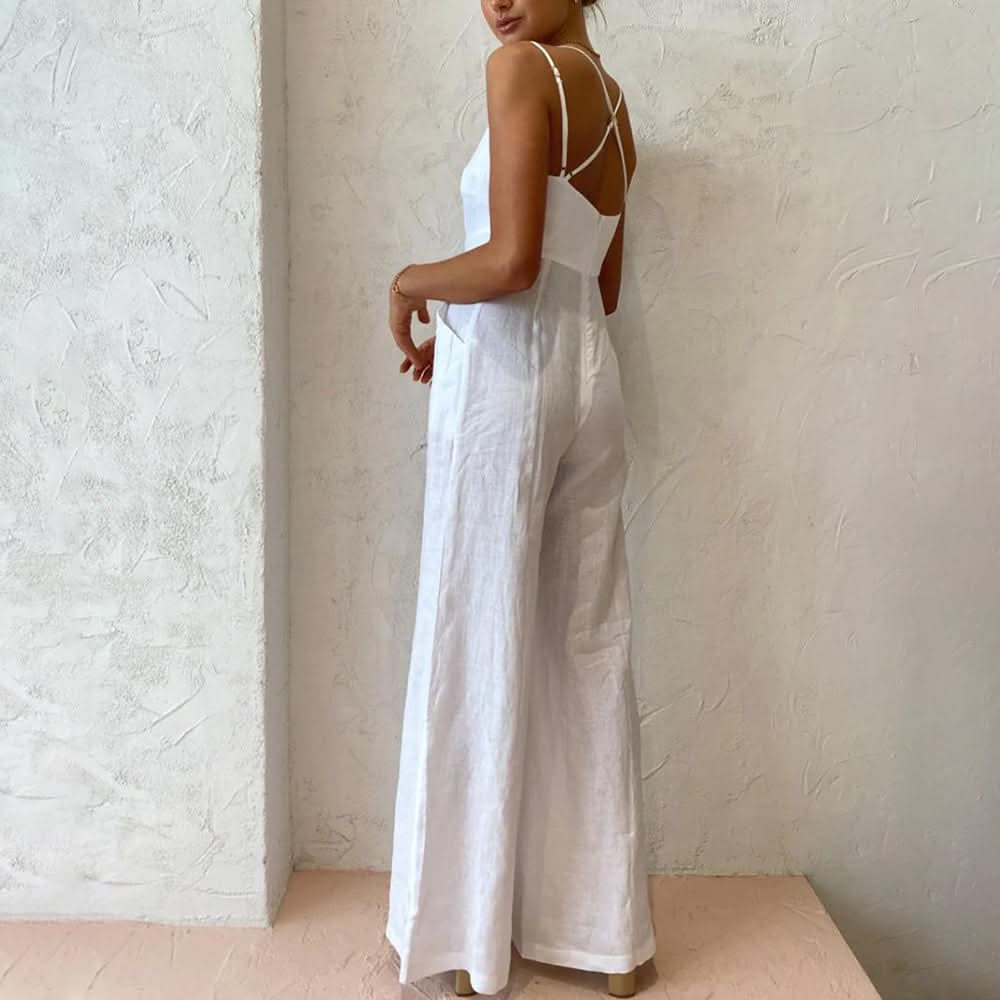 Strapless club white jumpsuit - Image 7