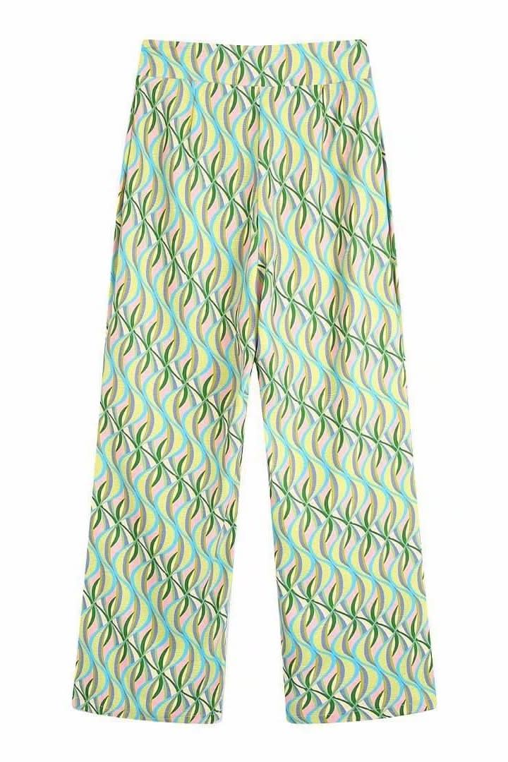 Printed flared trousers - Image 5