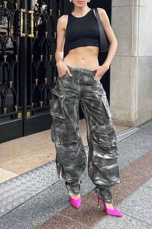 Camouflage multi-pocket pants - Image 5