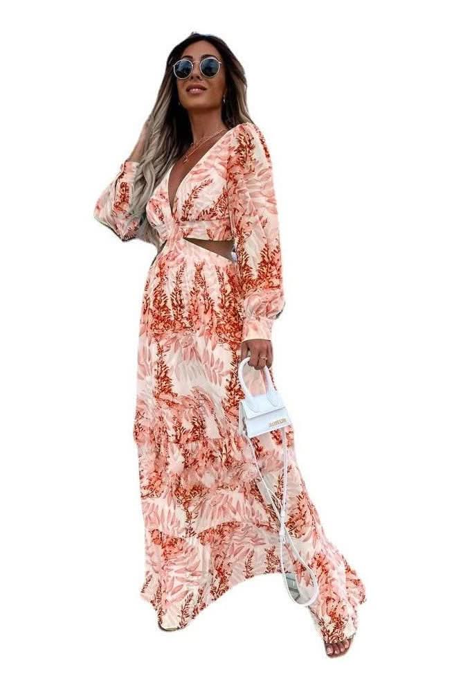 Long sleeved Printed Summer Dress - Image 9