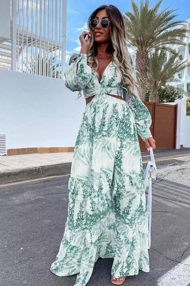 Long sleeved Printed Summer Dress - Image 7