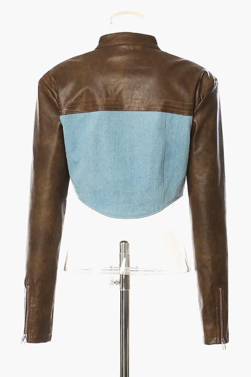 American retro design motorcycle jacket - Detail