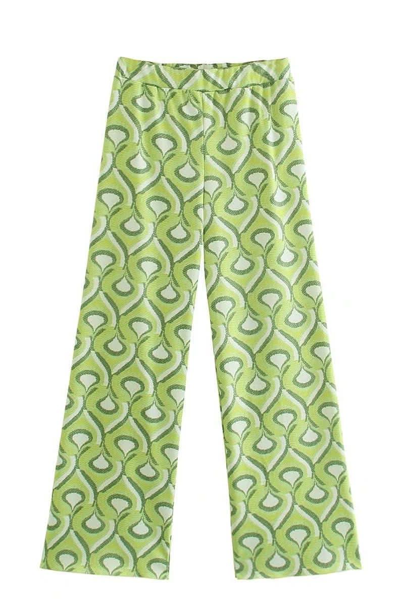 Casual geometric printed suit - Image 4