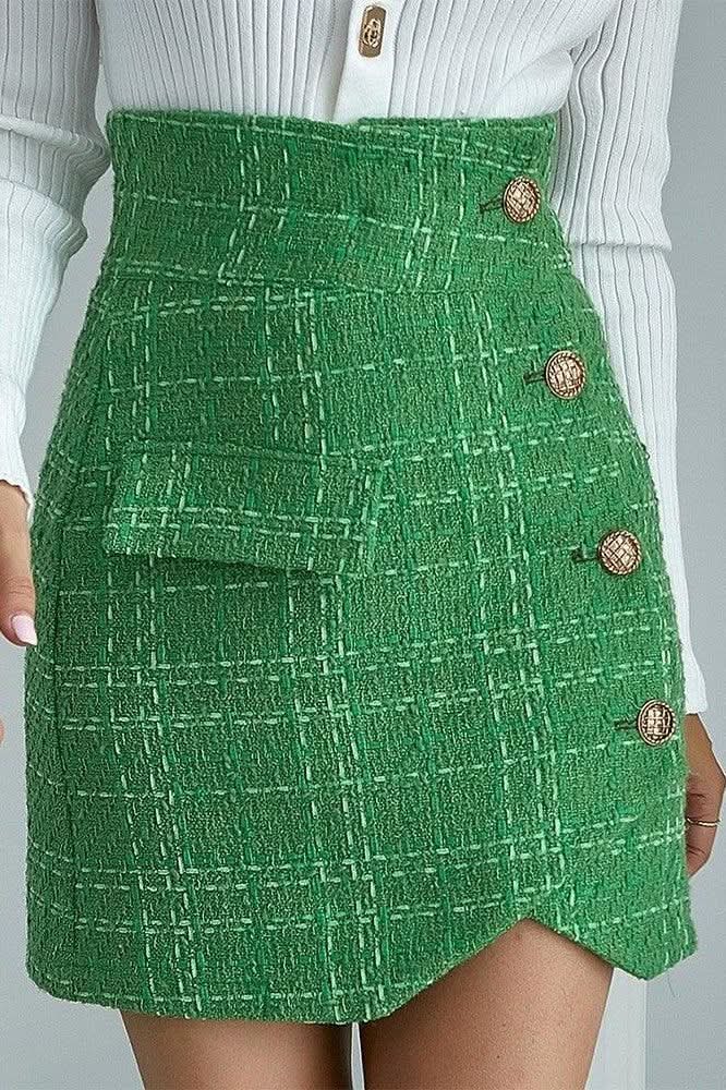 Tweed hip skirt - Side View
