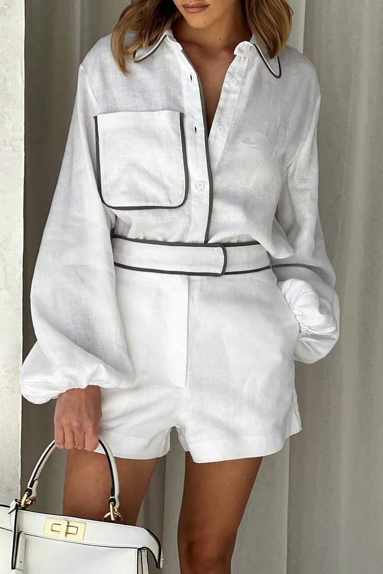 Cotton and linen long-sleeved summer suit - Image 5