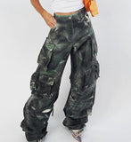 Camouflage multi-pocket pants