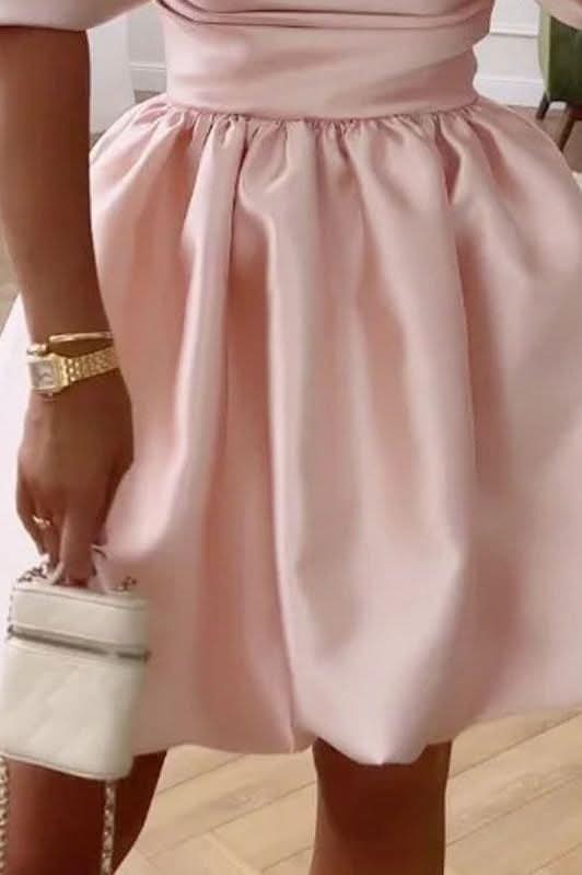 Feifei sleeve tube top fashion pleated dress - Image 4