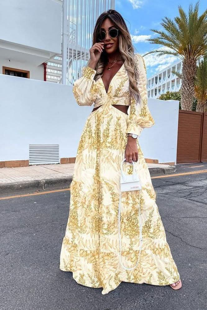 Long sleeved Printed Summer Dress - Image 6