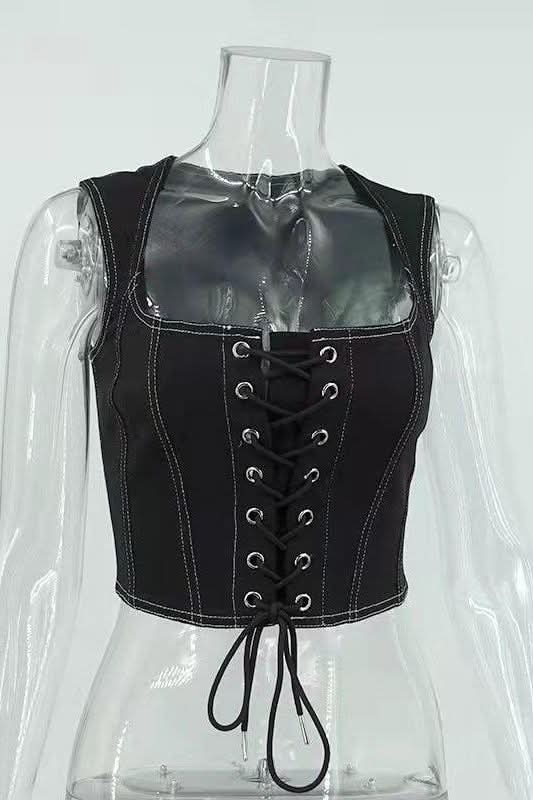 American denim strap top - Image 6