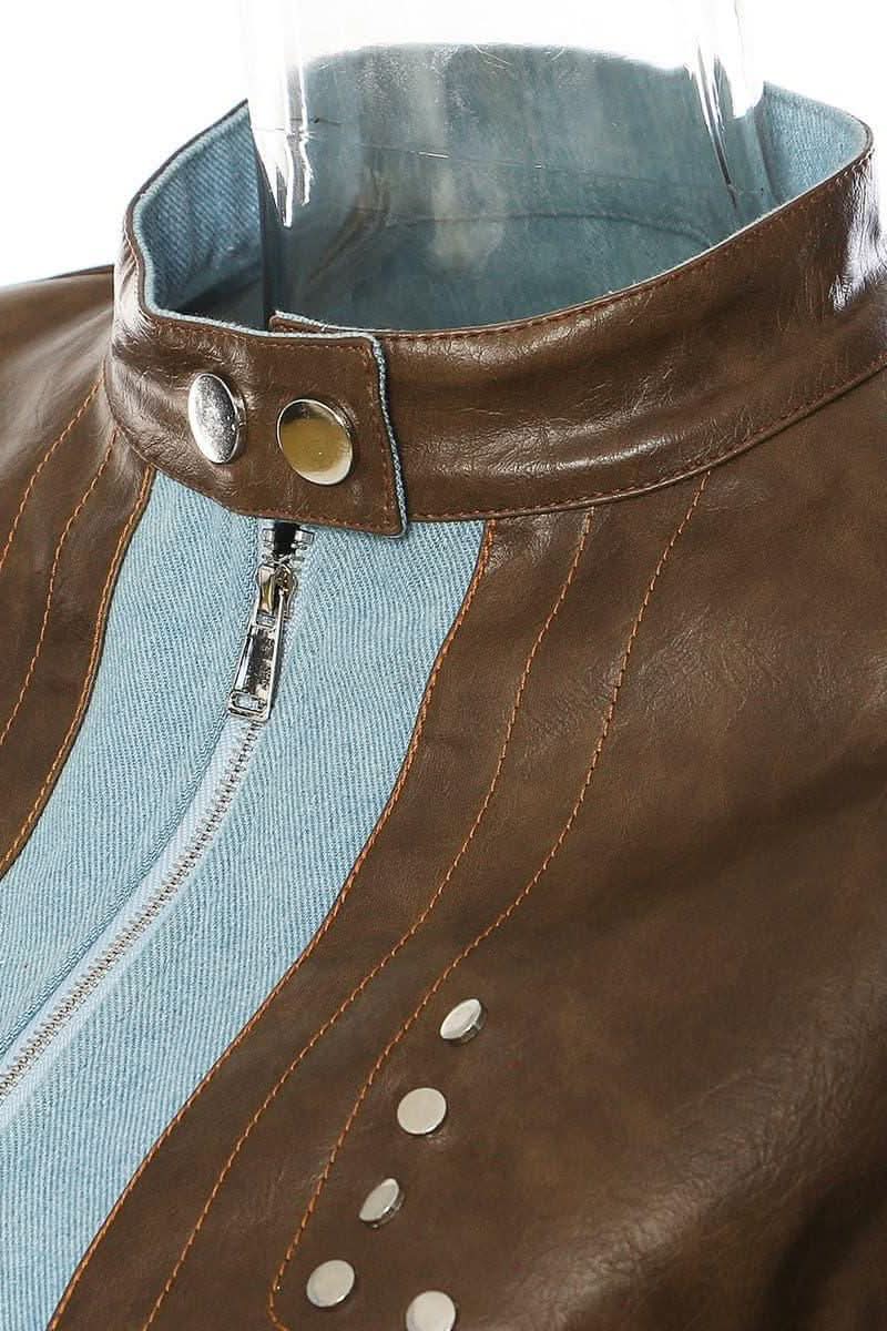 American retro design motorcycle jacket - Image 4