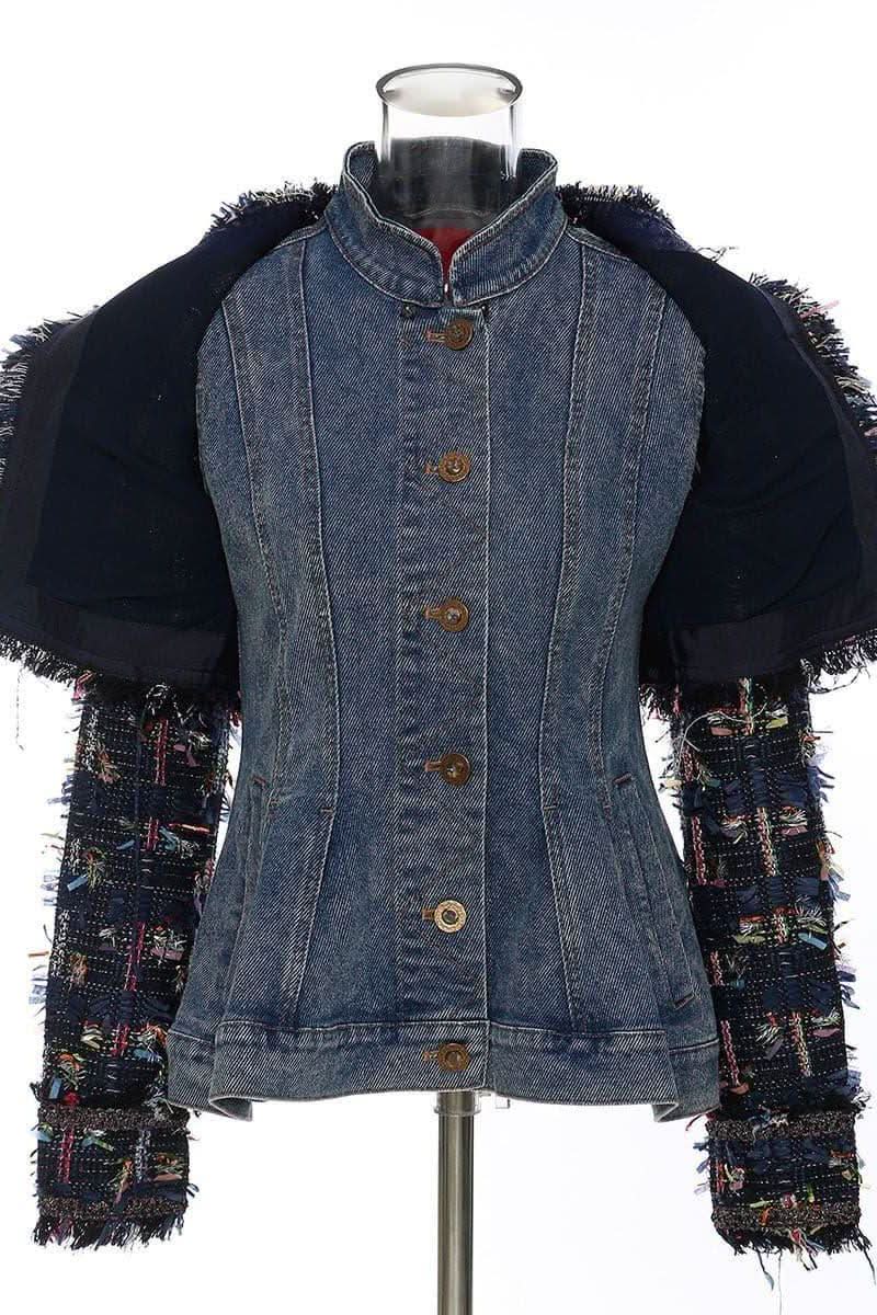 Denim stitching removable two-piece denim jacket - Image 4