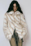 Retro imitation fox fur coat