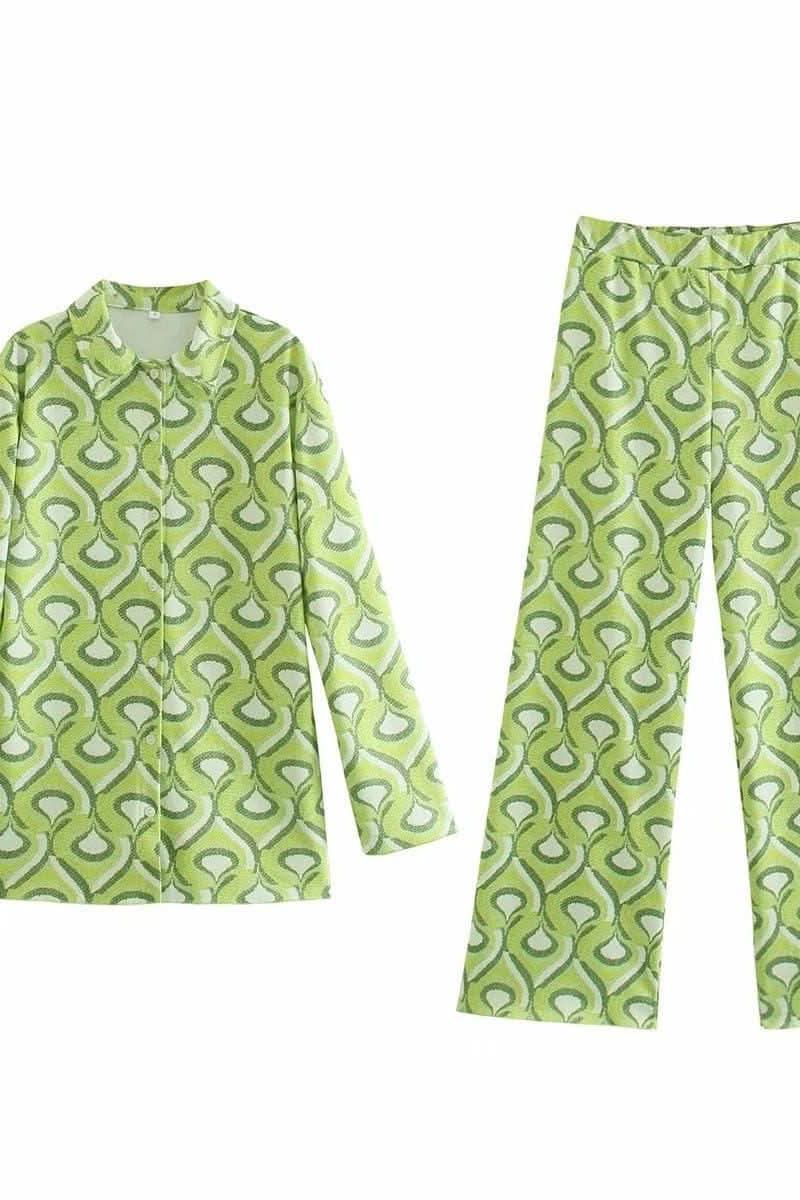 Casual geometric printed suit - Side View