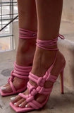 American woven hollow stiletto Roman sandals