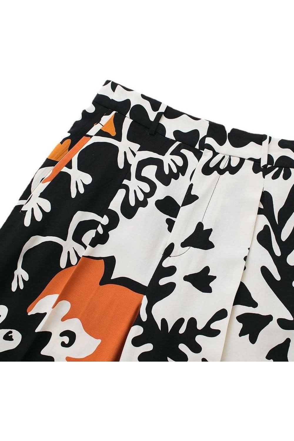 Casual printed pleated pants - Image 5