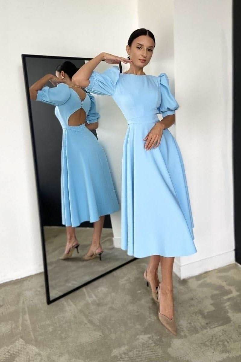 Backless high waist midi dress - Image 8