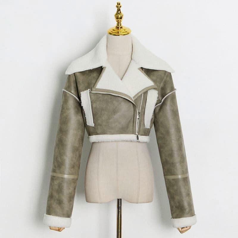 Top Tide Lambswool Short Fur Jacket.