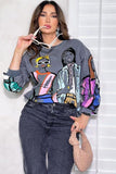 Printed casual sweatshirt