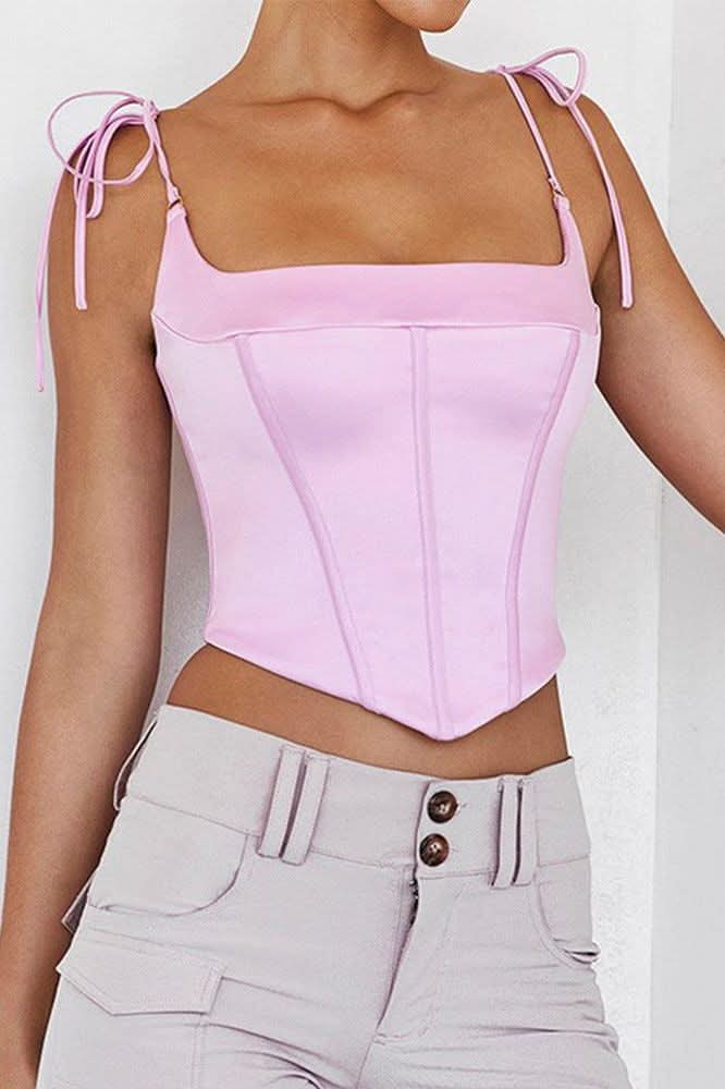 American fishbone strapless top - Side View