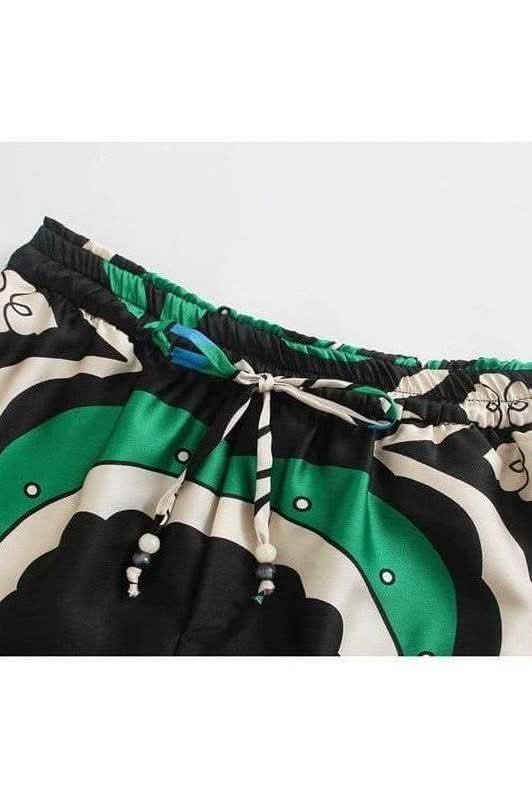 Bermuda print long loose pants - Image 5