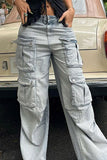 Multi-pocket splicing casual pants