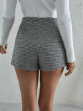 College style luxury classic houndstooth skirt - The Woman Concept