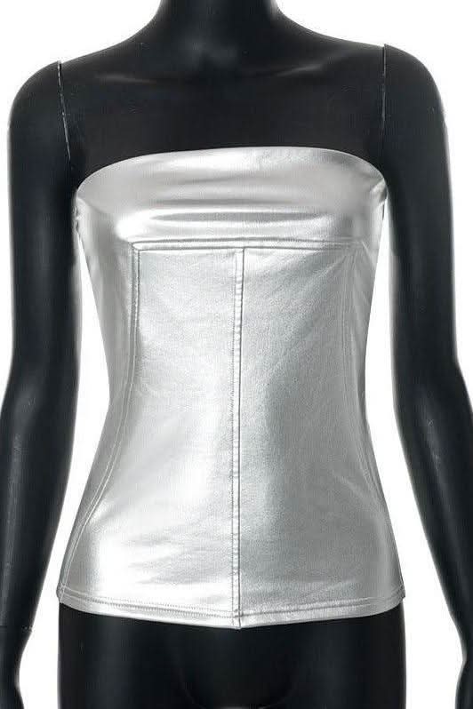 Chest-wrapped slim-fit bright top - Image 5