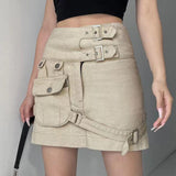 American pocket tooling denim skirt