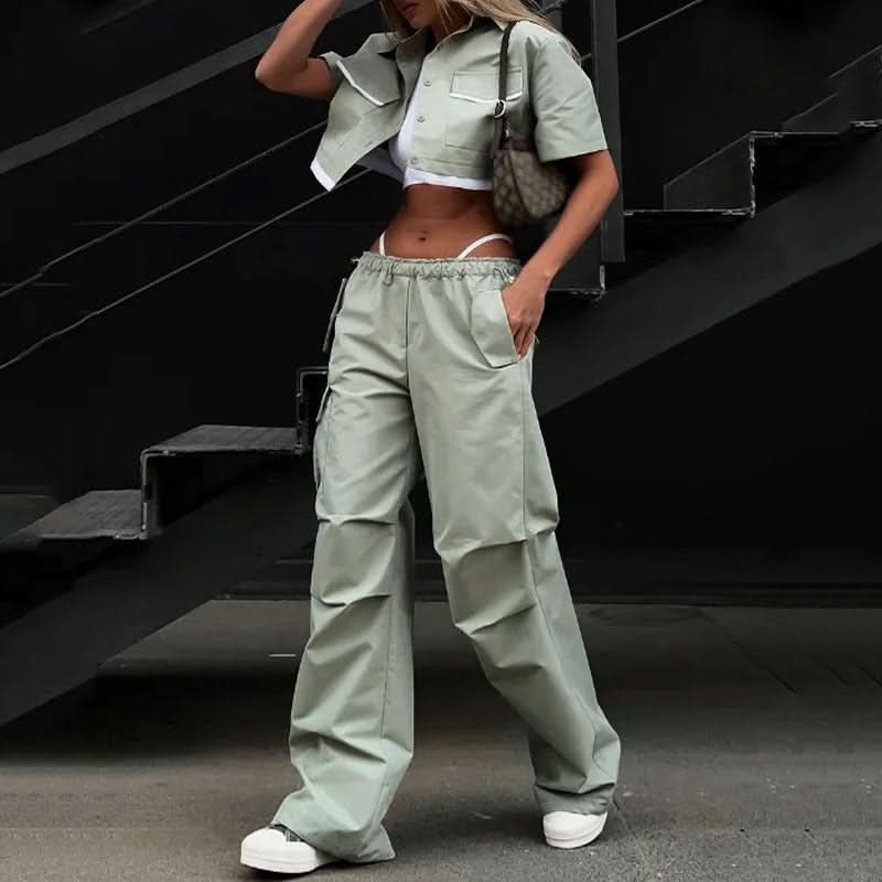Parachute pants and an ultra-short shirt outfit. - Image 4
