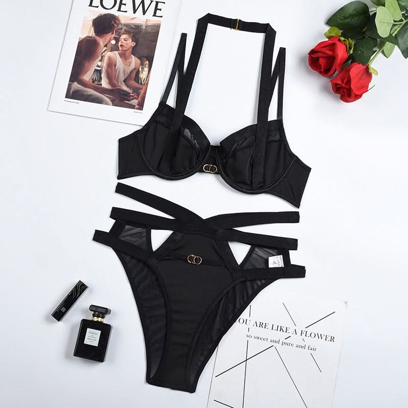 Black splicing underwear - Image 4