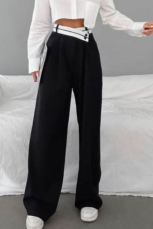 Casual drape mopping pants - Front View