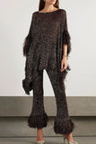 Sequin Tassel Pants Suit